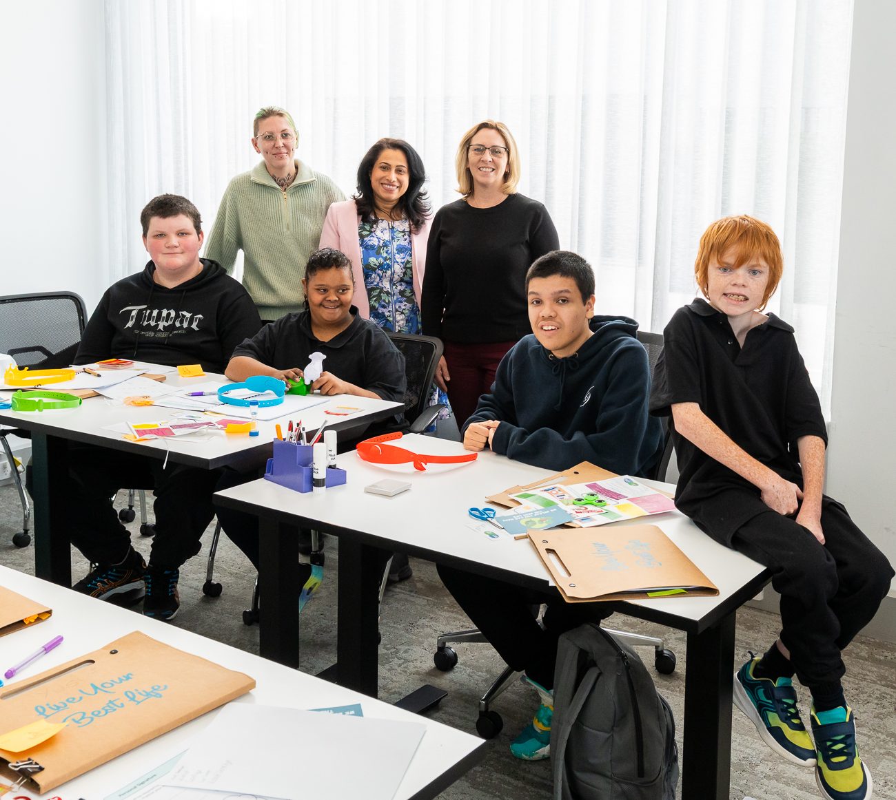 Employment Buddy workshop class students sitting together